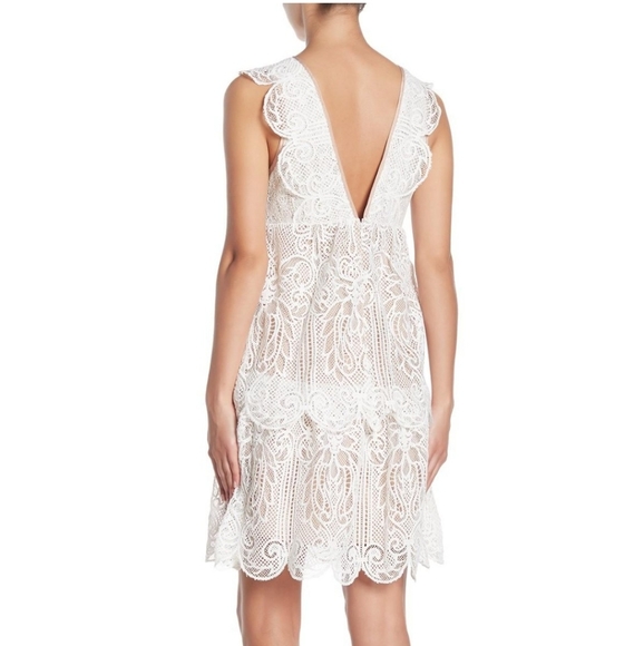 **SOLD** NWT SugarLips Lace Tiered Dress, White, Sz. Small - Picture 7 of 9